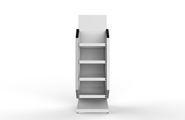 Display stand, retail display stand for product , display stands isolated on white background. 3d illustration