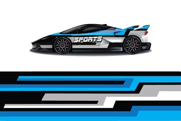 Obraz premium Sports car wrapping decal design 
