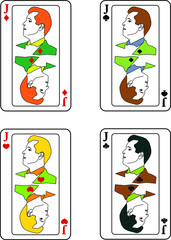 Jack playing cards vector graphics