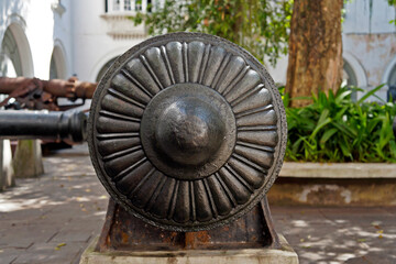 Fototapeta premium Bronze cannon ornament (1629), Rio de Janeiro, Brazil