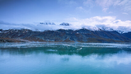 Cruise ship sailing in Glacier Bay National Park, Alaska