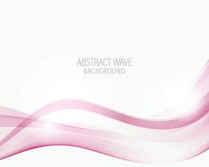 Pink smooth twist light lines vector background.