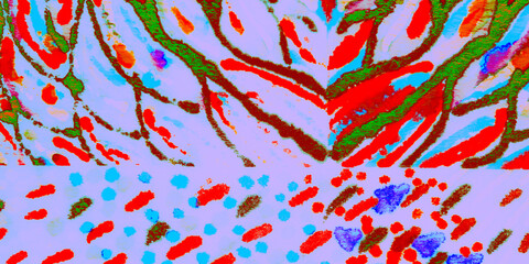 Fototapeta premium Bright Grunge Ornament. Orange Contemporary