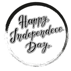 happy independence day with a circle
