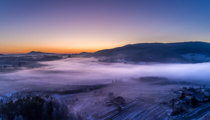Cieniawa, Nowy Sącz , poranna mgła © Piotr Gaborek 