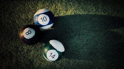 Pelotas de fútbol para jugar a billar