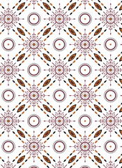 Seamless tropical flower, plant and leaf pattern background. and seamless geometric pattern