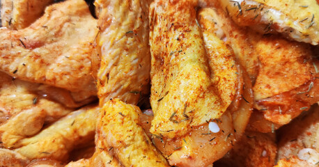 roasted chicken wings ready to eat