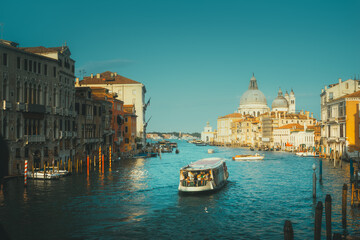 Naklejka premium Grand Canal and Basilica Santa Maria della Salute, Venice, Italy