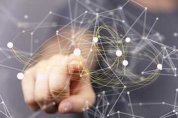 Digital Network and data concept.