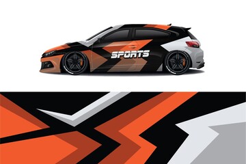 Fototapeta premium Sports car wrapping decal design