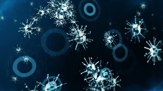 Healthcare protection shield. Medical immune system concept. Bacteria and virus defense. Protect. Antibacterial. Resistance antimicrobial. Loop animation.