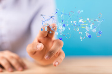 Digital Network and data concept.