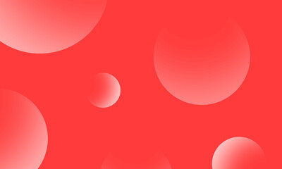 White circles gradient on red abstract background. Modern graphic design element.