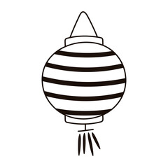 chinese lantern celebration festival isolated icon line style