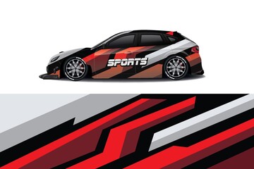 Obraz premium Sports car wrapping decal design