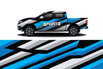 Sports car wrapping decal design