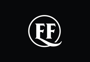 Initial Monogram Letter E F Logo Design Vector Template. E F Letter Logo Design