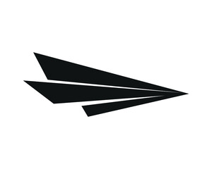 paper plane isolated on white icon symbol of sending something