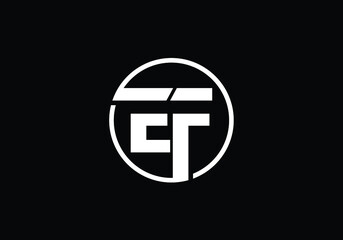 Initial Monogram Letter E F Logo Design Vector Template. E F Letter Logo Design