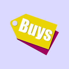 Buys price tag icon isolated on white background from mall collection