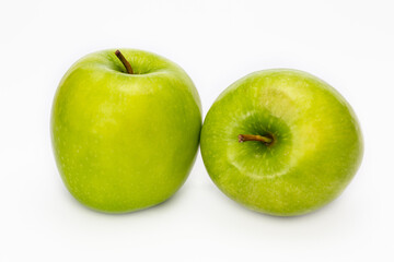 green apples isolated on white