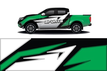 Sports car wrapping decal design