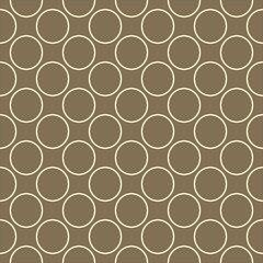 Seamless geometric vector pattern. Abstract background. Brown circles geometric ornamental vector pattern.