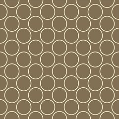 Seamless geometric vector pattern. Abstract background. Brown circles geometric ornamental vector pattern.