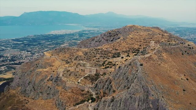 Amazing Acrocorinth "Upper Corinth" the acropolis of ancient Corinth, is a monolithic rock overseeing the ancient city of Corinth, Greece. Its the most impressive of the acropoleis of mainland Greece