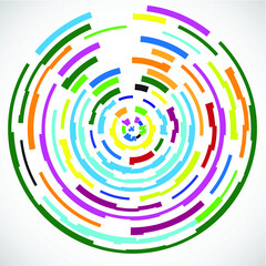 Lines in Circle Form . Vector Illustration .Technology Logo . 