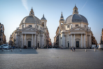 Fototapeta na wymiar View of piazza del Popolo in Rome