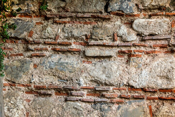 Brick wall made with cement,close up taken and empty