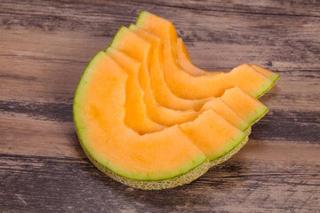 Sliced tasty sweet sliced melon