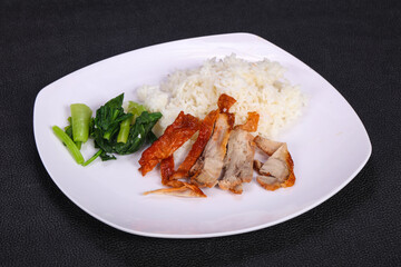 Rice with roasted duck breast
