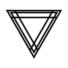 Triangles and circles Design element . Triangular Logo . Vector Lines, low poly object, trigonometry shape. Sacred geometry.