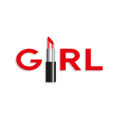 T-shirt print with the stylized word 