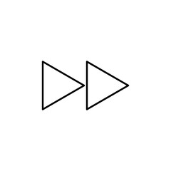 fast forward, direction, right vector illustration