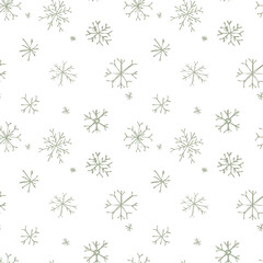 seamless pattern with snowflakes; winter background; vector