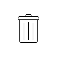bin, trash, delete, basket vector illustration