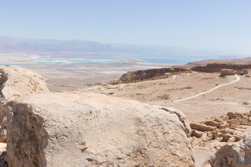 Fototapeta na wymiar view of the dead sea in israel