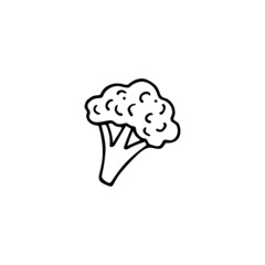 Hand drawn vector illustration of broccoli. Element for your cards, posters, stickers and seasonal design.