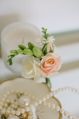 wedding boutonniere for the groom for the ceremony