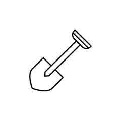 shovel, blade, arm, instrument vector illustration