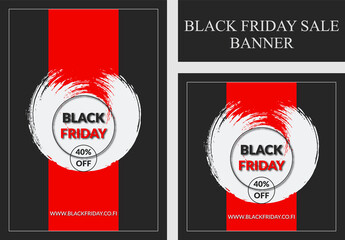 Vector Black Friday banner Premium