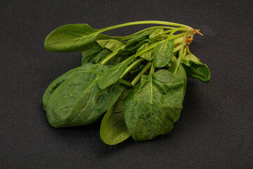 Fresh green Spinach leaves heap
