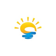 sun illustration logo