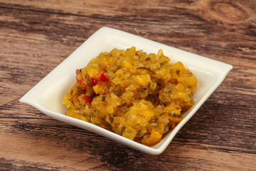Relish sauce with cucumbers and mustard