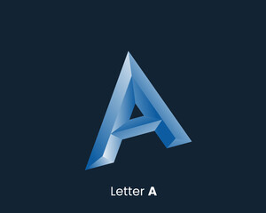 Initial letter A logo vector design template