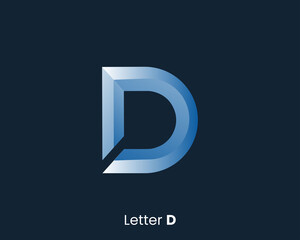 Initial letter D logo vector design template